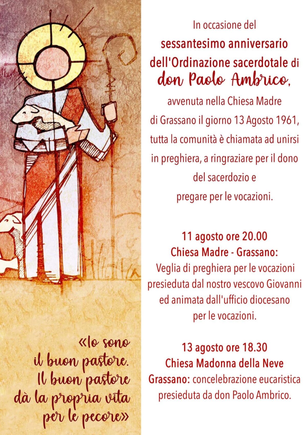 Lettera Di Auguri Per Anniversario Sacerdotale Sessantesimo anniversario di Ordinazione Sacerdotale di don Paolo