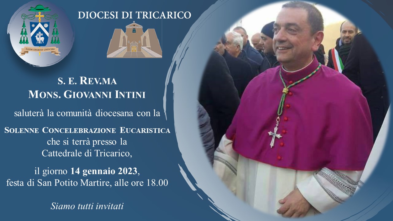 Saluto del vescovo Giovanni alla comunità diocesana Diocesi di Tricarico